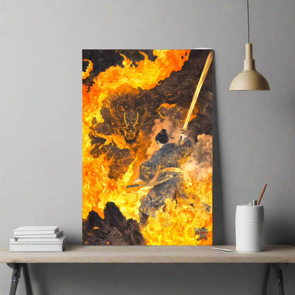 Flameborn Duel Photo Paper Poster - Mythic Jheyz Collection - BBairt