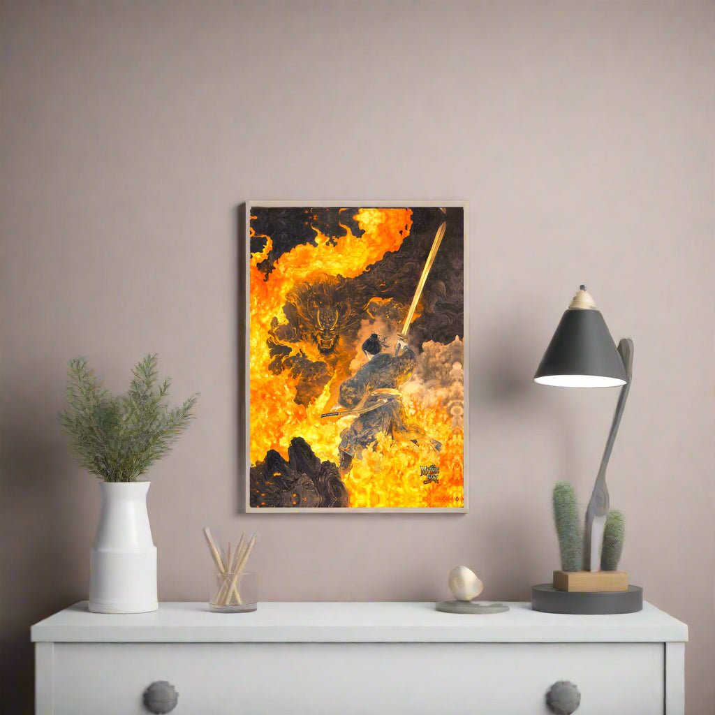 Flameborn Duel Photo Paper Poster - Mythic Jheyz Collection - BBairt