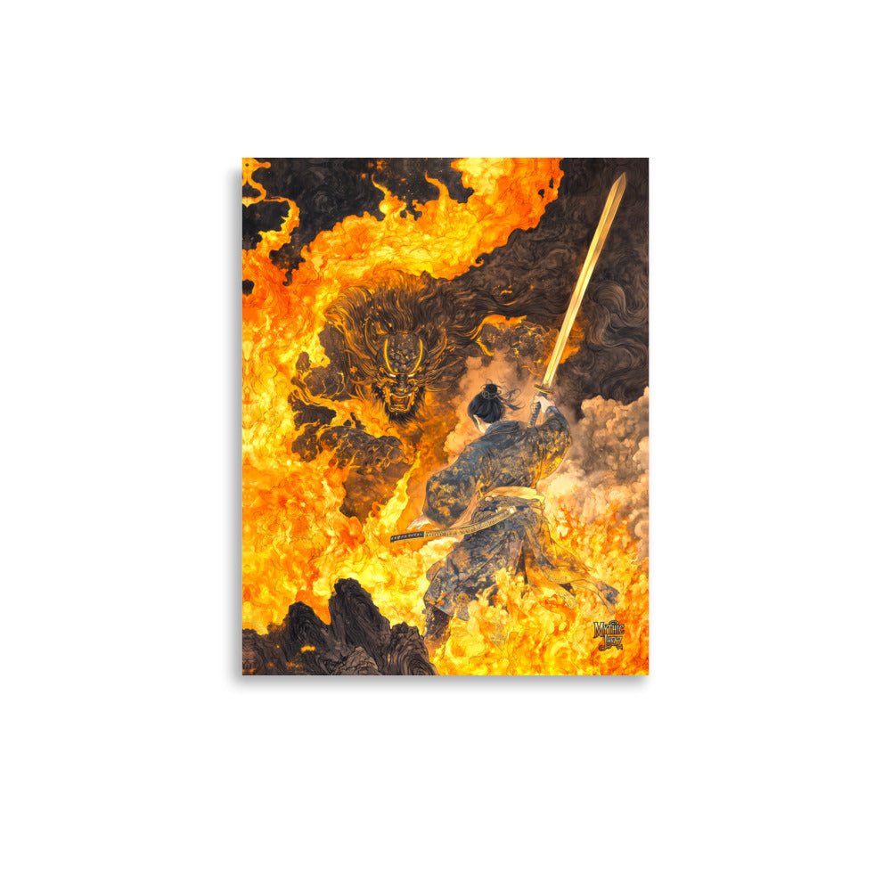 Flameborn Duel Photo Paper Poster - Mythic Jheyz Collection - BBairt