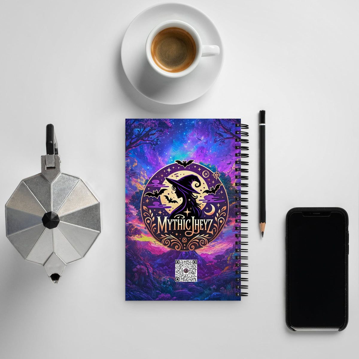 Flutterlight Spiral Notebook - Mythic Jheyz Collection - BBairt