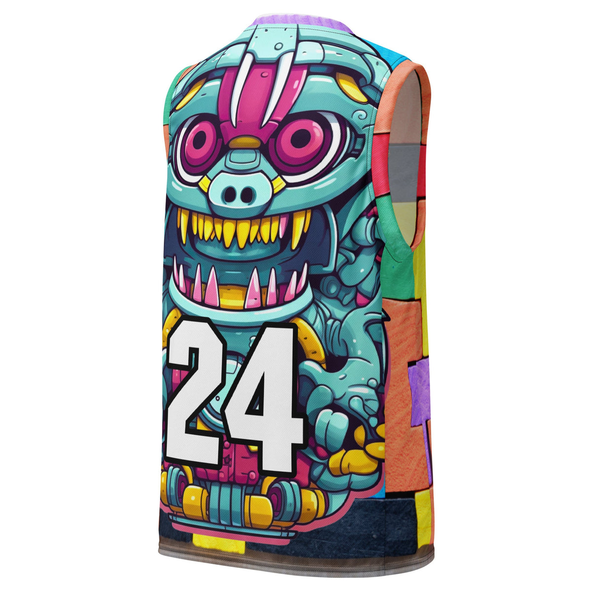 Gear Critter - Recycled unisex basketball jersey - Block Fusion Colorway - BBairt