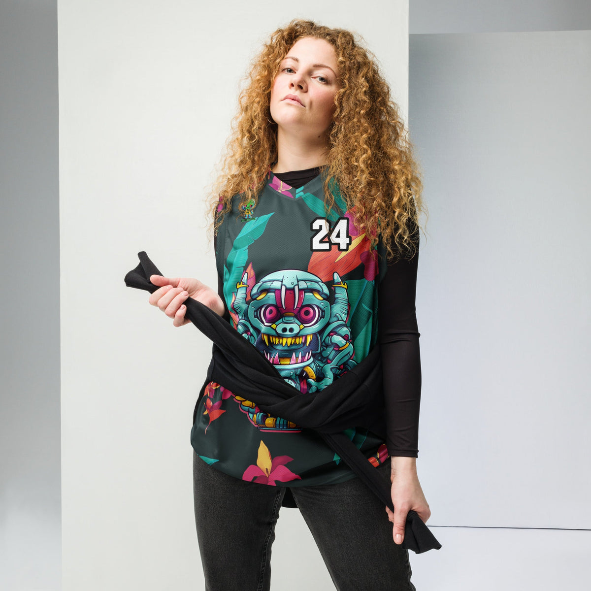 Gear Critter - Recycled unisex basketball jersey - Midnight Jungle Colorway - BBairt