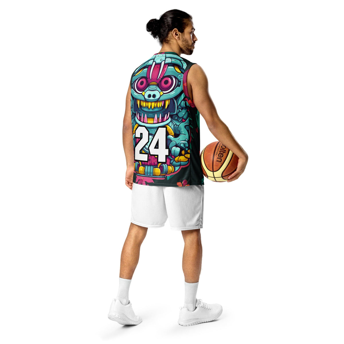 Gear Critter - Recycled unisex basketball jersey - Midnight Jungle Colorway - BBairt