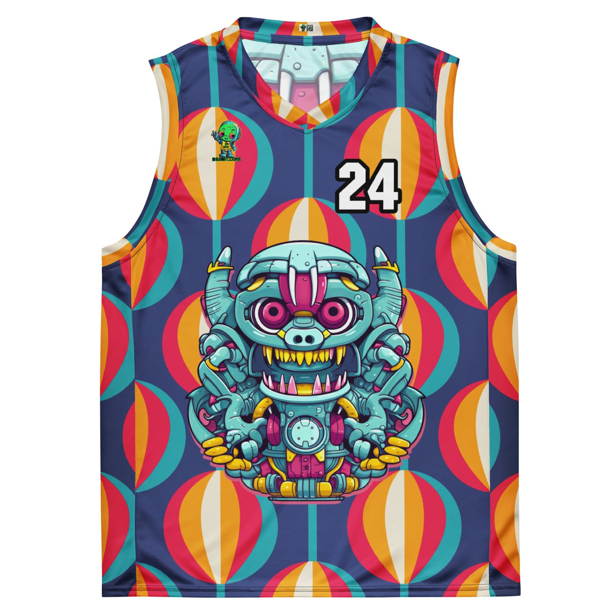 Gear Critter - Recycled unisex basketball jersey - Retro Carnival Colorway - BBairt