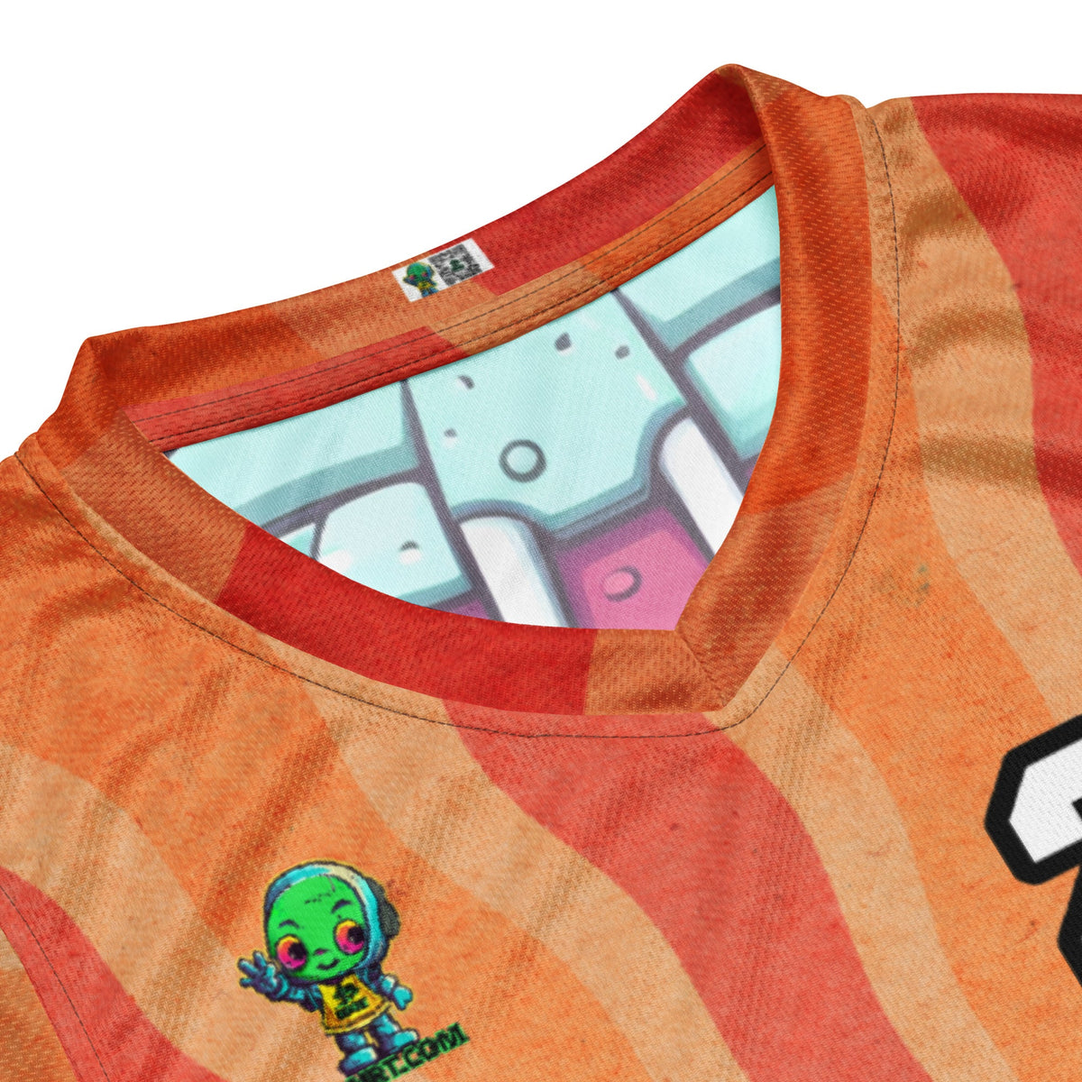 Gear Critter - Recycled unisex basketball jersey - Solar Flare Colorway - BBairt
