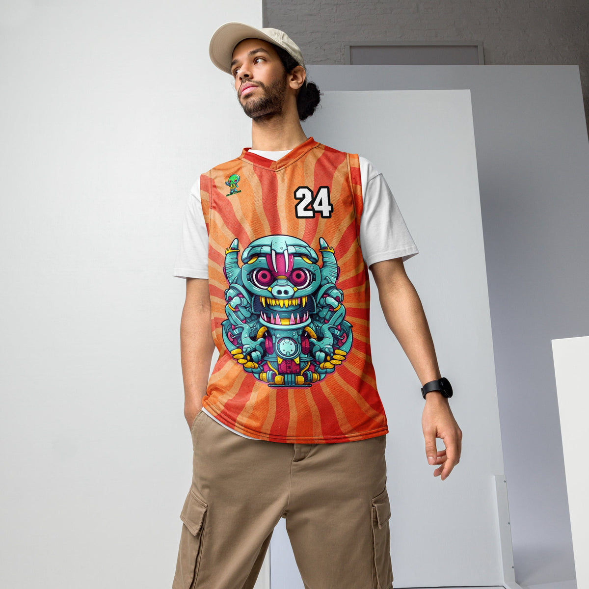 Gear Critter - Recycled unisex basketball jersey - Solar Flare Colorway - BBairt