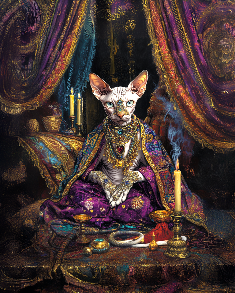 Her Majesty Sphinxara - Desk Mat - BBairt