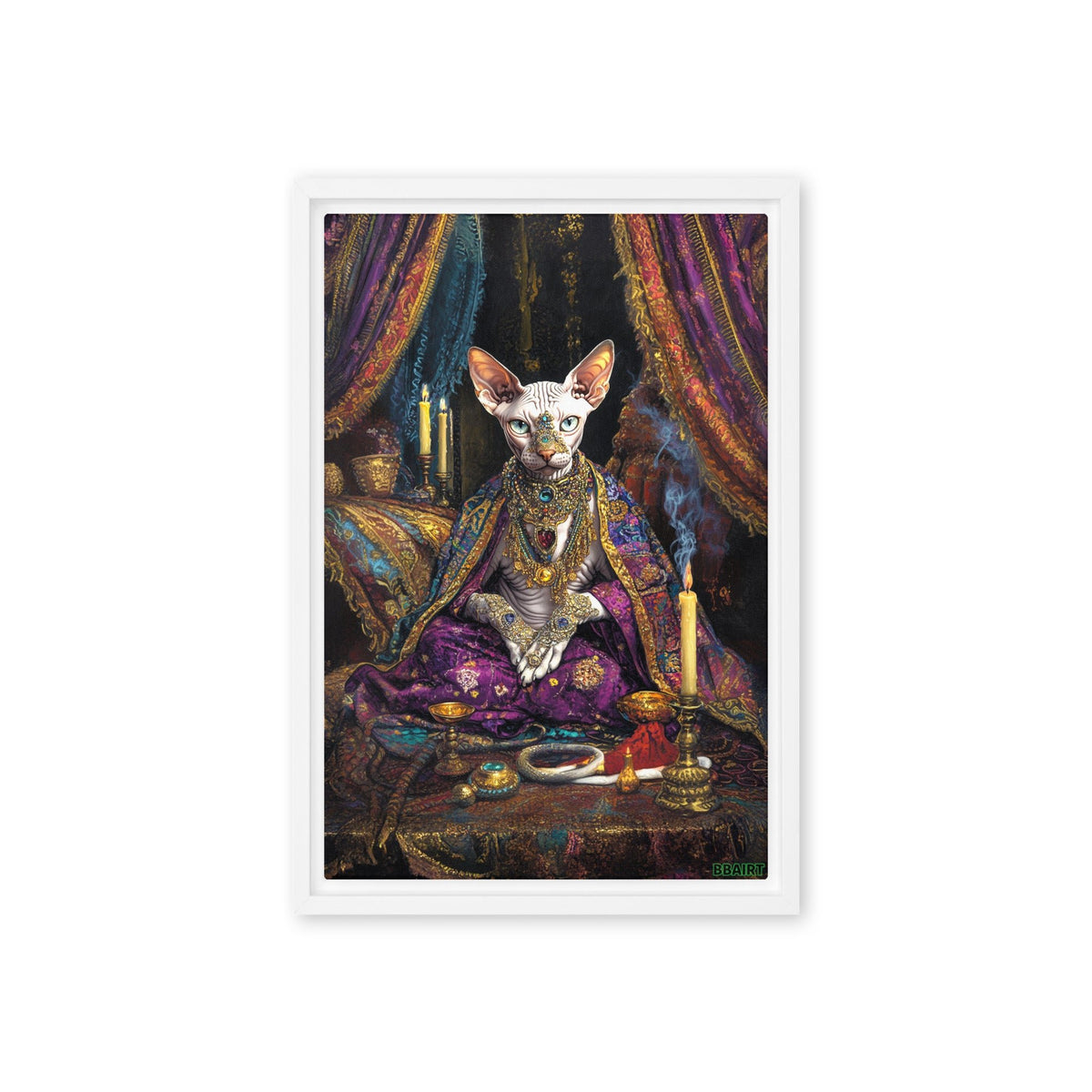 Her Majesty Sphinxara – Framed Canvas Print - BBairt