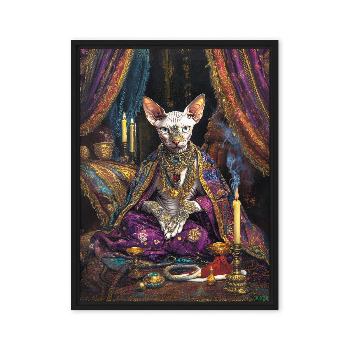 Her Majesty Sphinxara – Framed Canvas Print - BBairt