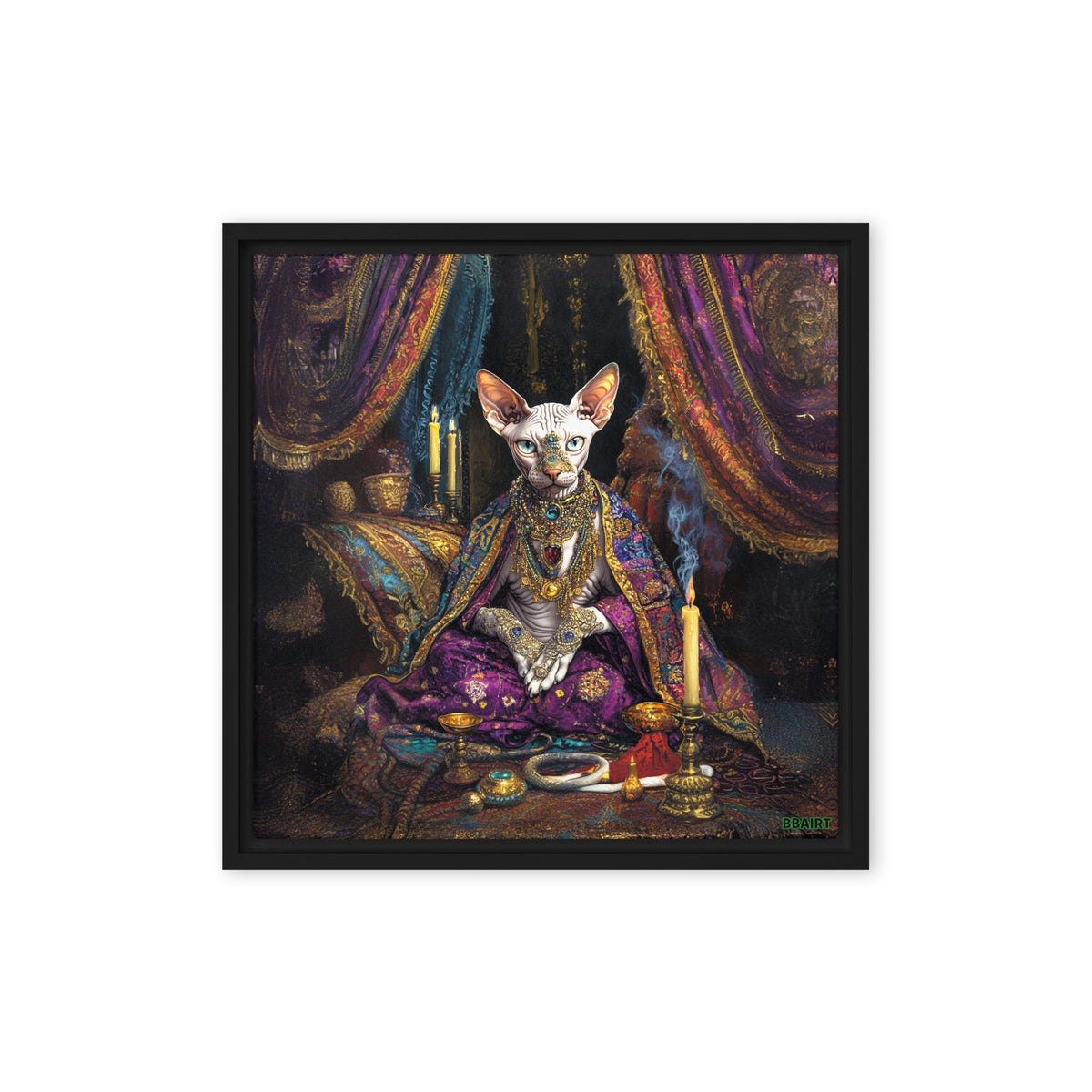 Her Majesty Sphinxara – Framed Canvas Print - BBairt