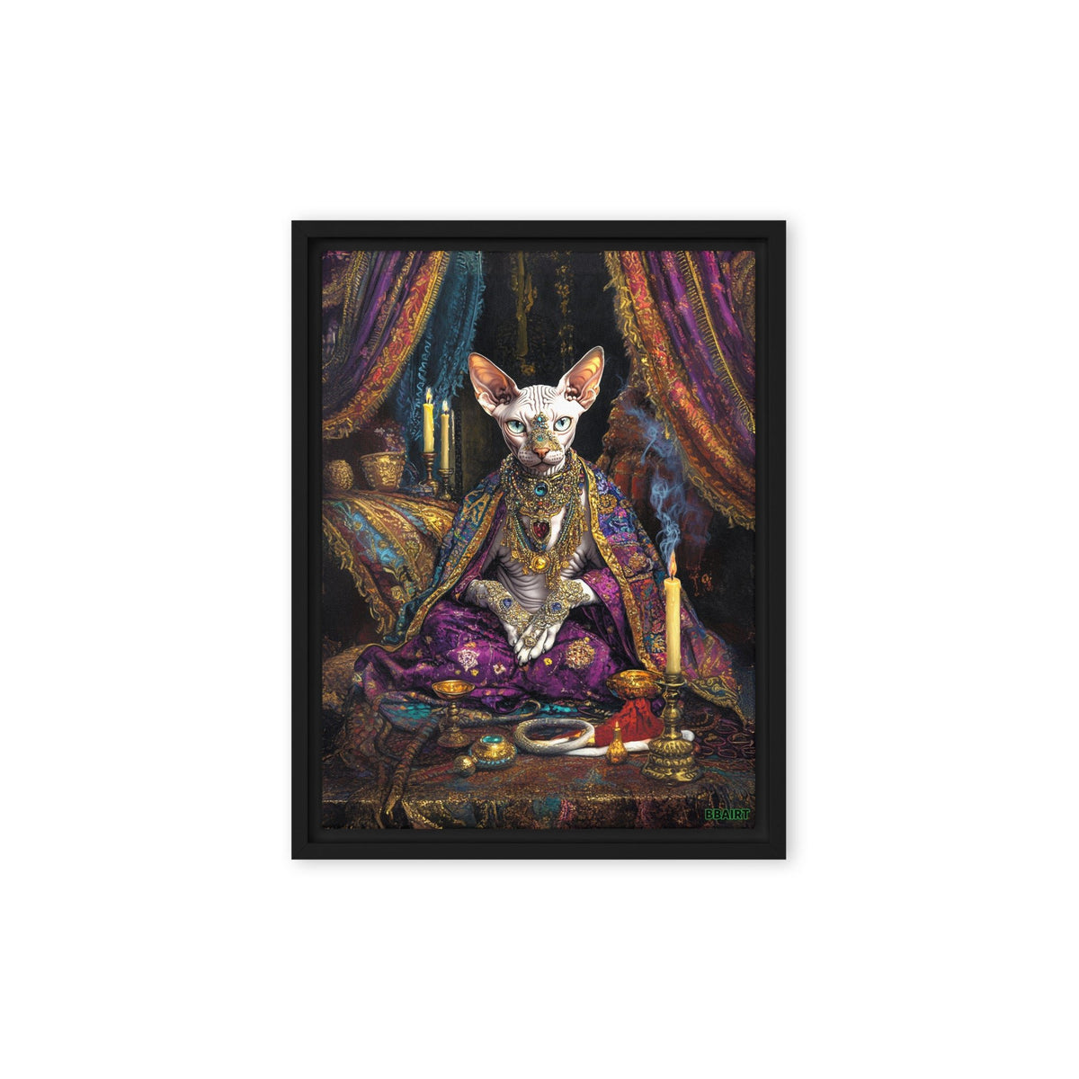 Her Majesty Sphinxara – Framed Canvas Print - BBairt