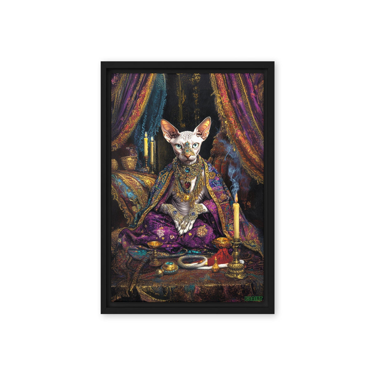 Her Majesty Sphinxara – Framed Canvas Print - BBairt