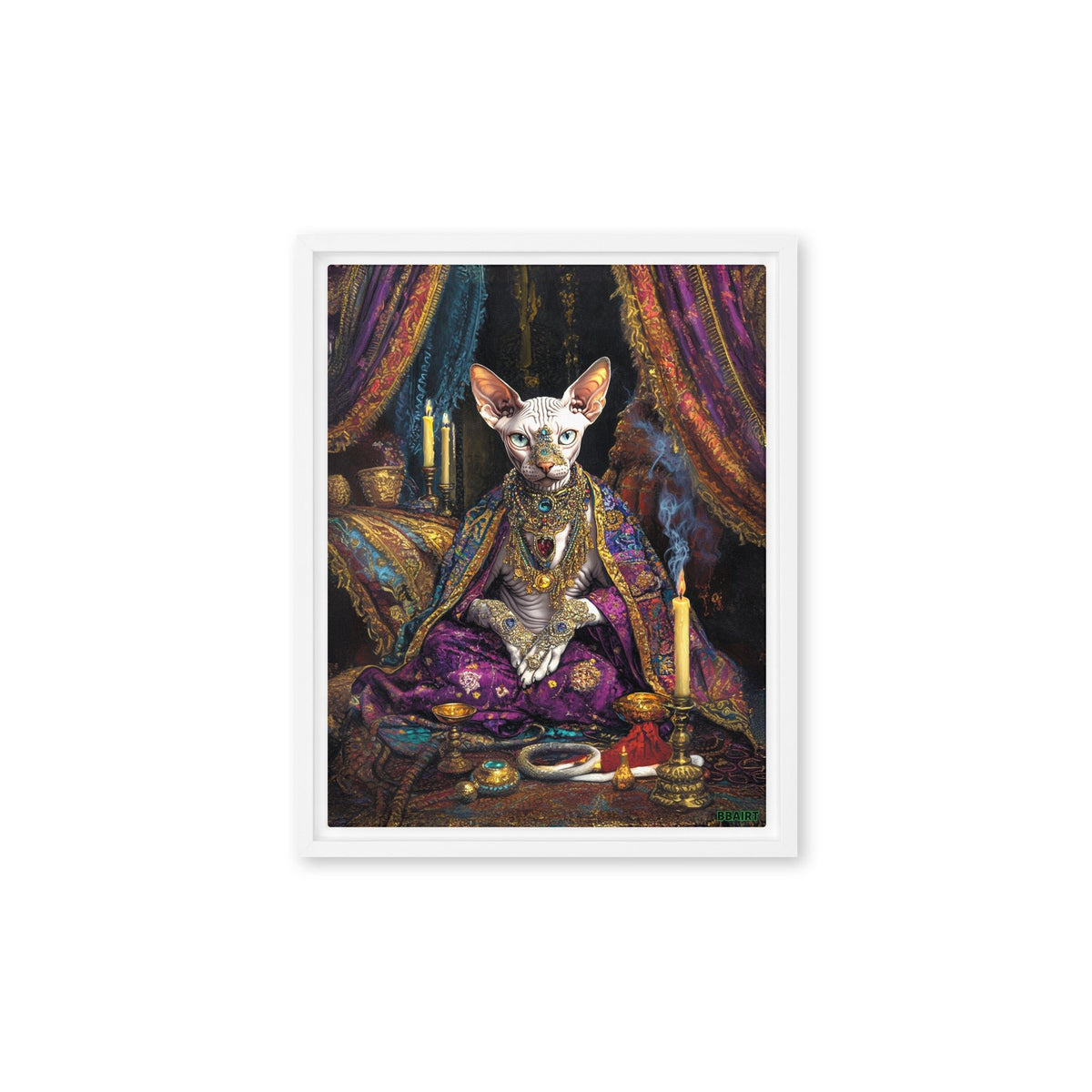 Her Majesty Sphinxara – Framed Canvas Print - BBairt
