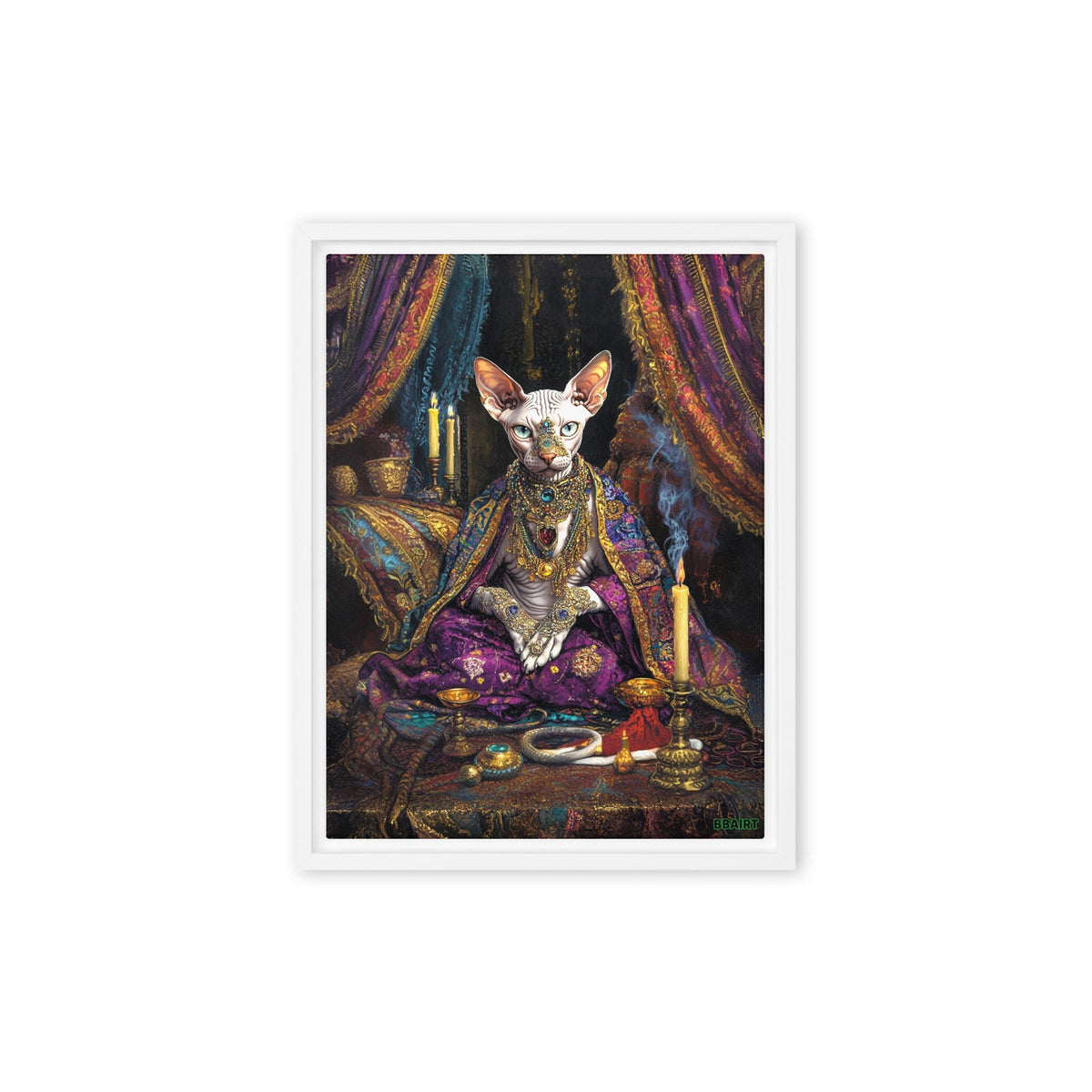 Her Majesty Sphinxara – Framed Canvas Print - BBairt