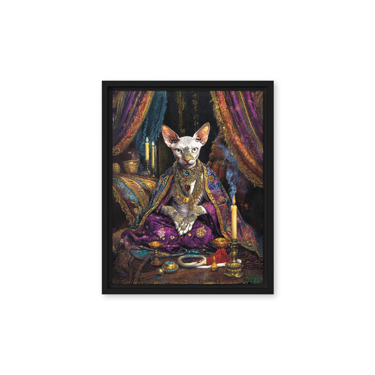 Her Majesty Sphinxara – Framed Canvas Print - BBairt