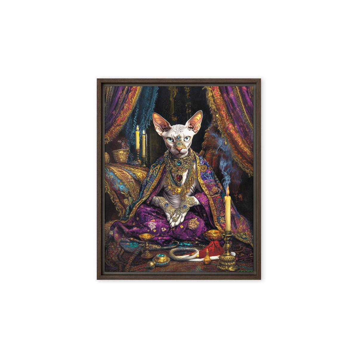 Her Majesty Sphinxara – Framed Canvas Print - BBairt