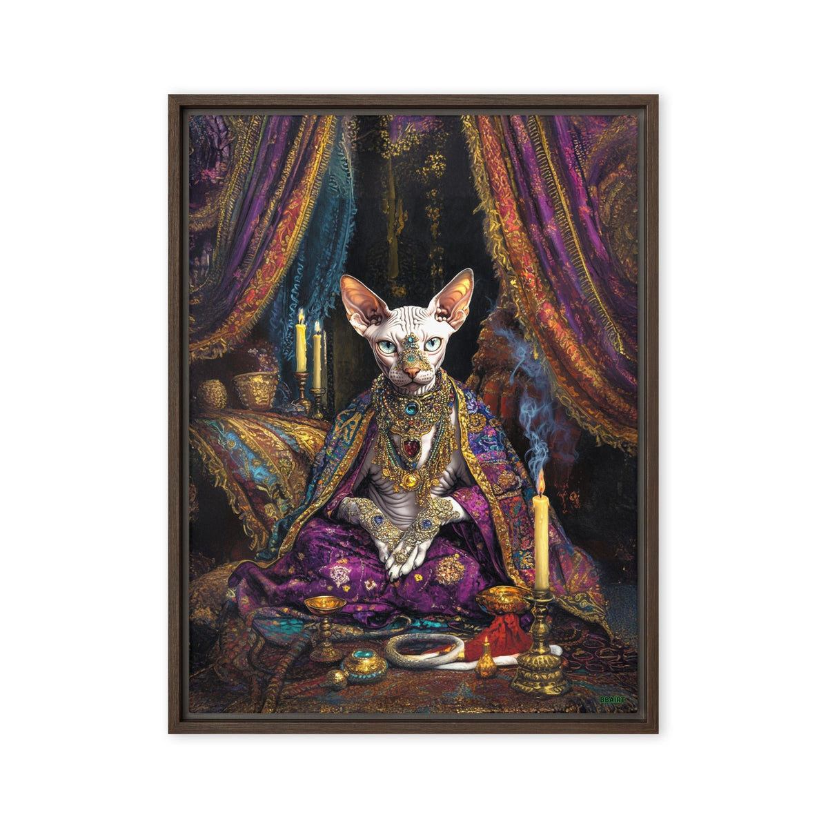 Her Majesty Sphinxara – Framed Canvas Print - BBairt