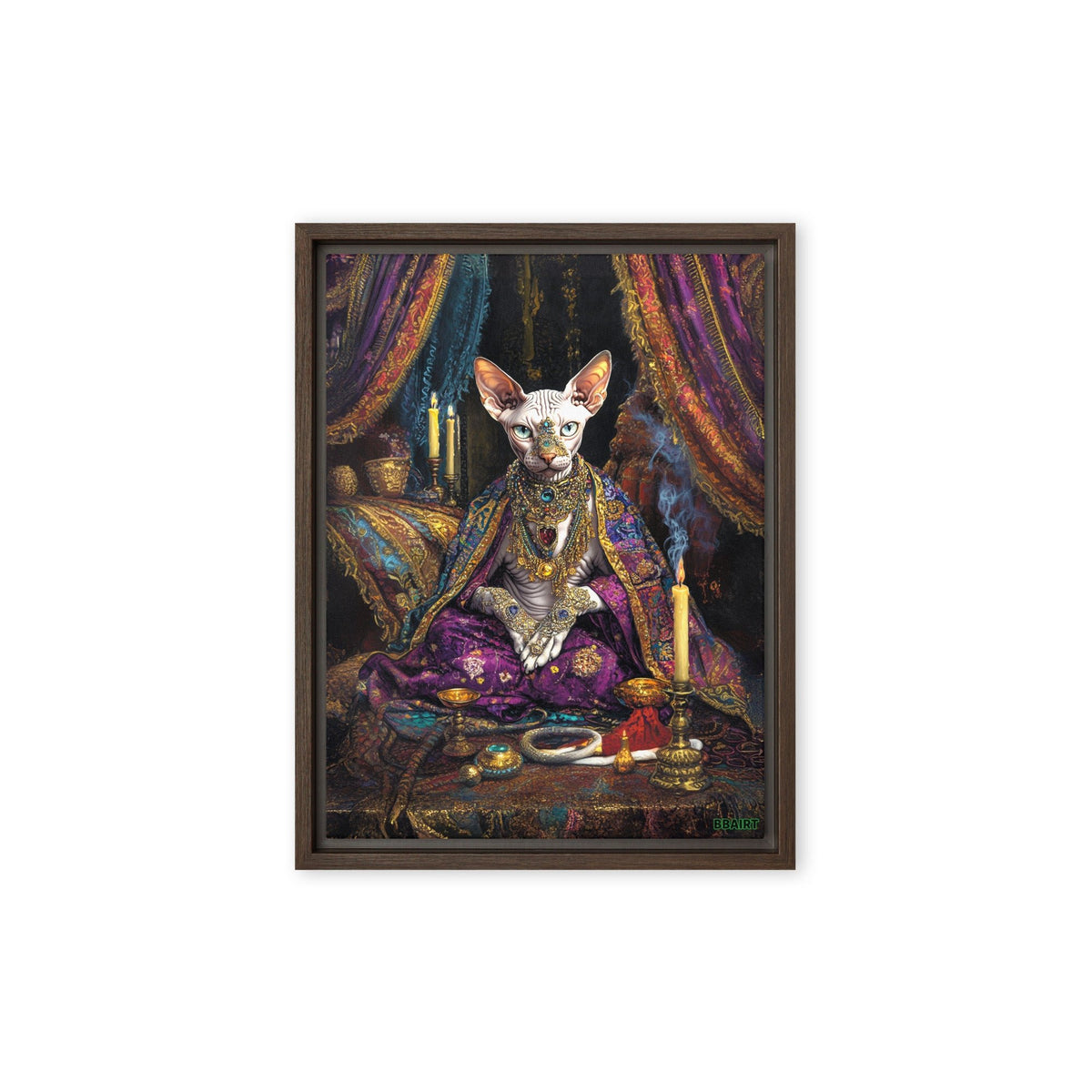 Her Majesty Sphinxara – Framed Canvas Print - BBairt