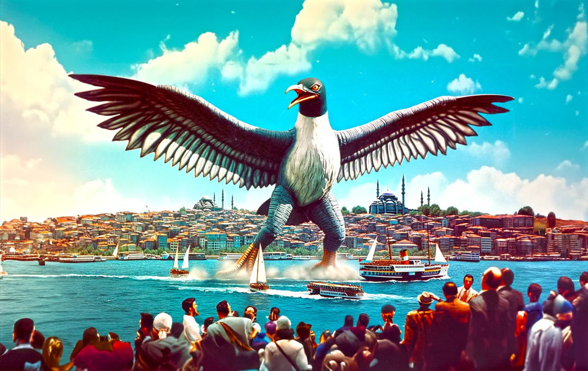 Istanbul’s Avian Awe – Desk Mat - BBairt