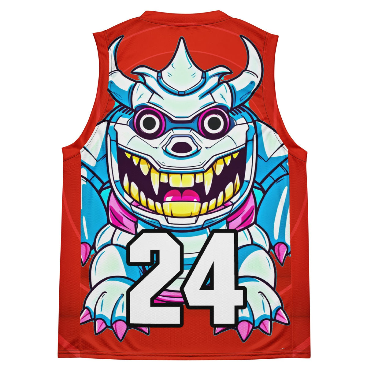 Kind Claw - Recycled unisex basketball jersey - Crimson Vortex Colorway - BBairt