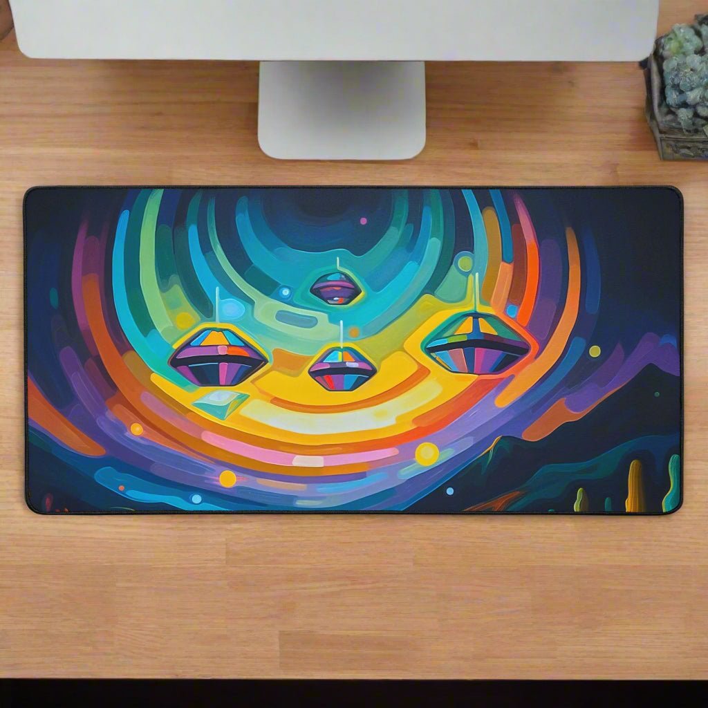 Visitors at Lakeside Haven Desk Mat