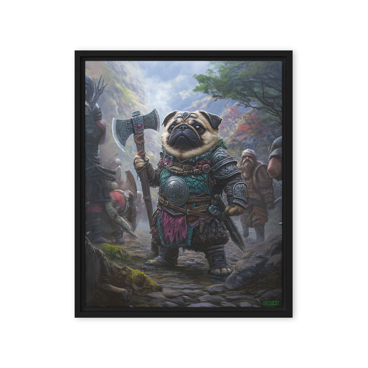 Lucy the Fearless – Mountain Vanguard Edition - Framed Canvas Print - BBairt