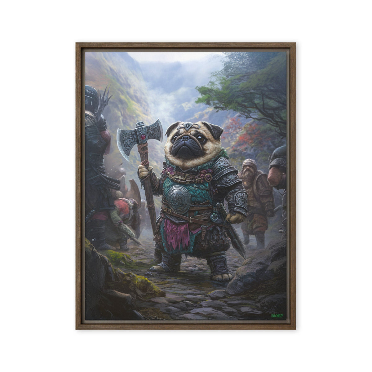 Lucy the Fearless – Mountain Vanguard Edition - Framed Canvas Print - BBairt