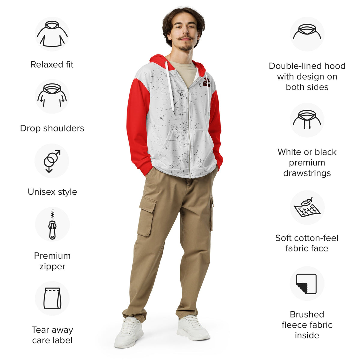 Lumi the Heartbot - Unisex All - Over Print Zip Hoodie - BBairt