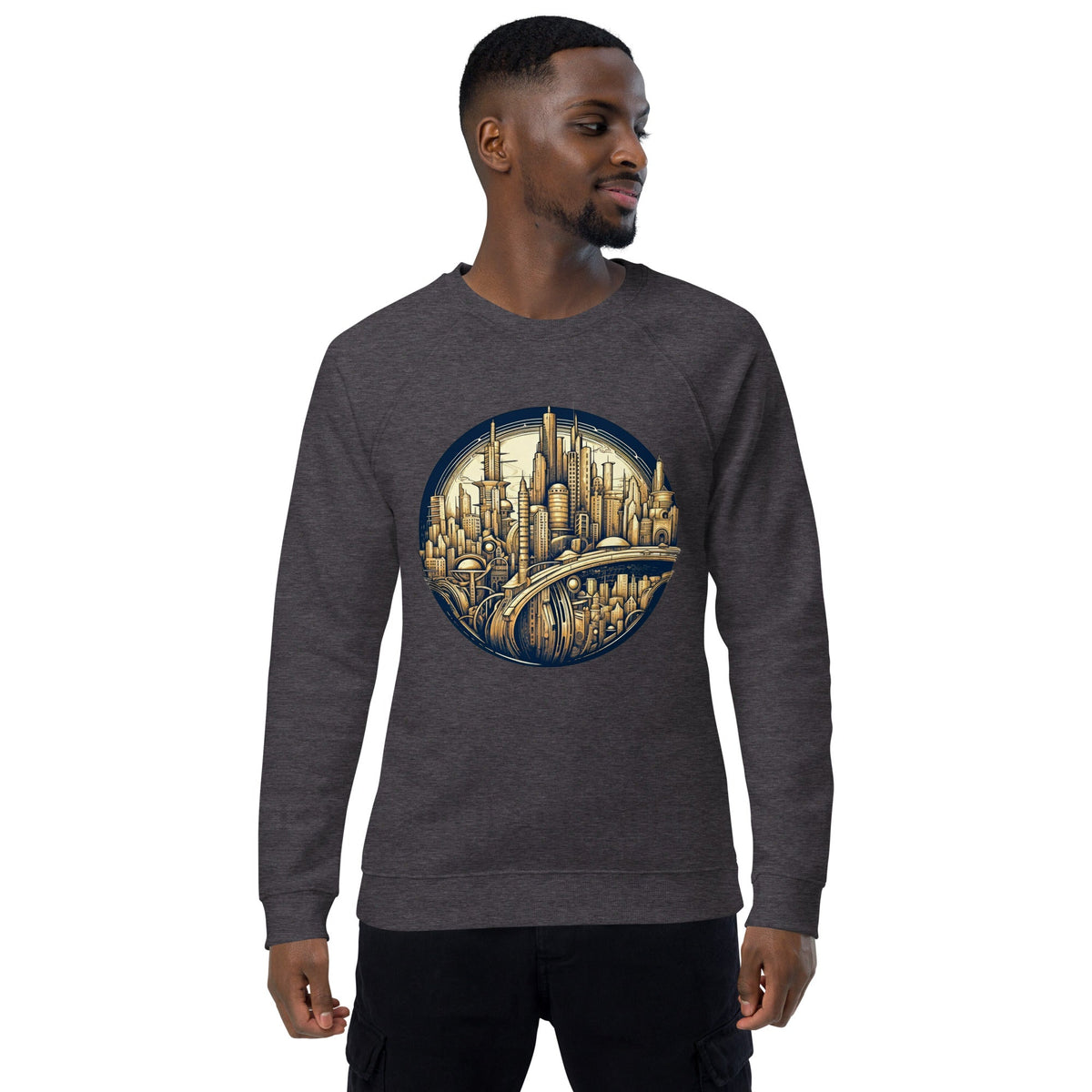 LuminaMetrix - Unisex organic raglan sweatshirt - BBairt