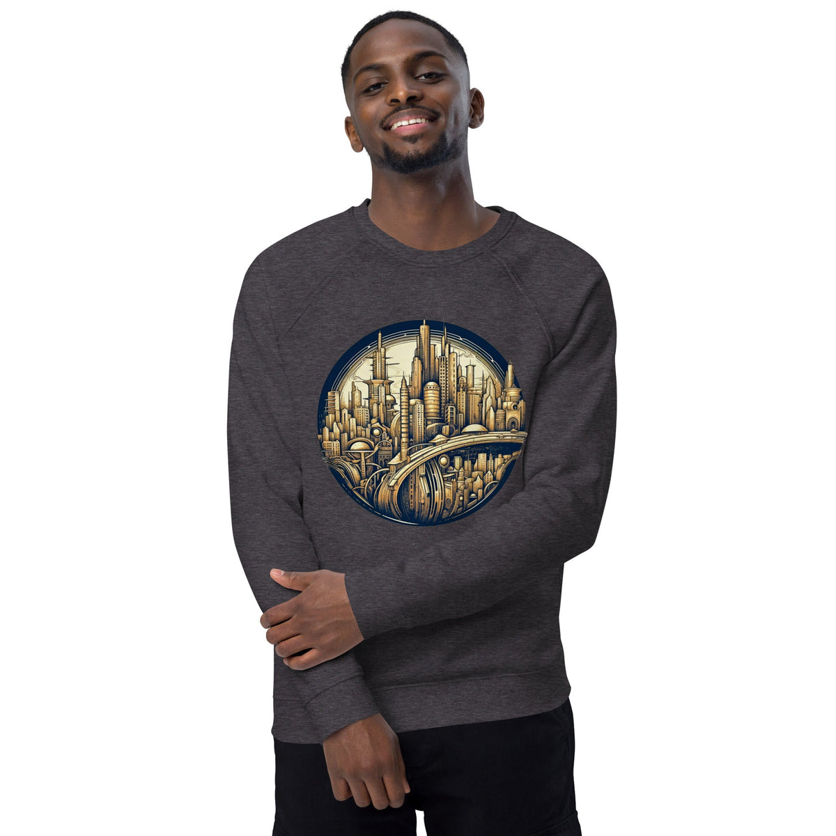 LuminaMetrix - Unisex organic raglan sweatshirt - BBairt
