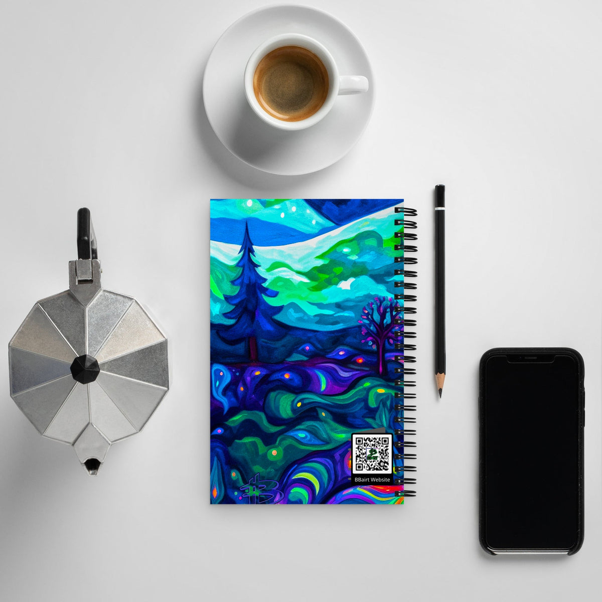 Luminous Convergence - Spiral notebook - BBairt