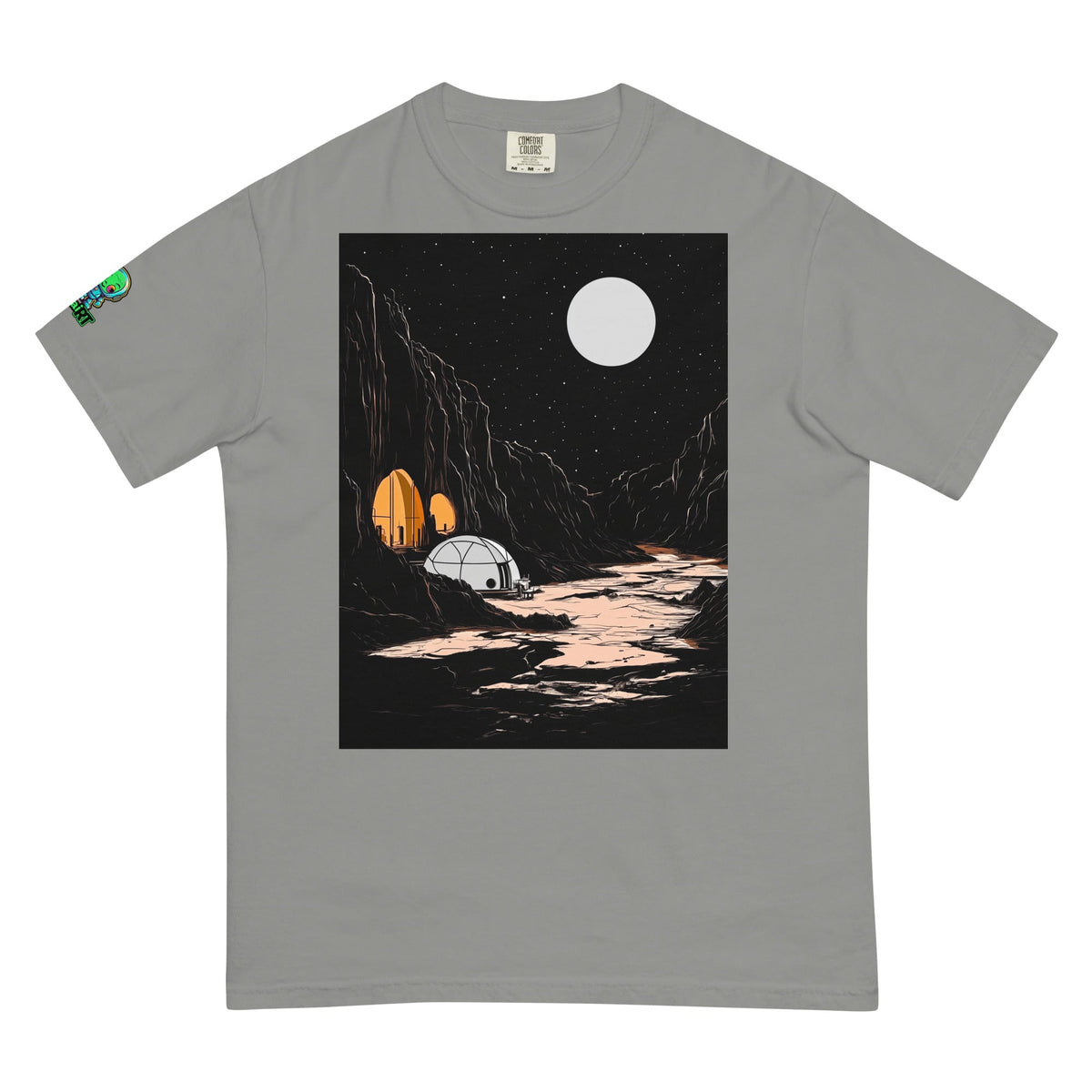 Lunar Outpost - Unisex garment - dyed heavyweight t-shirt - BBairt