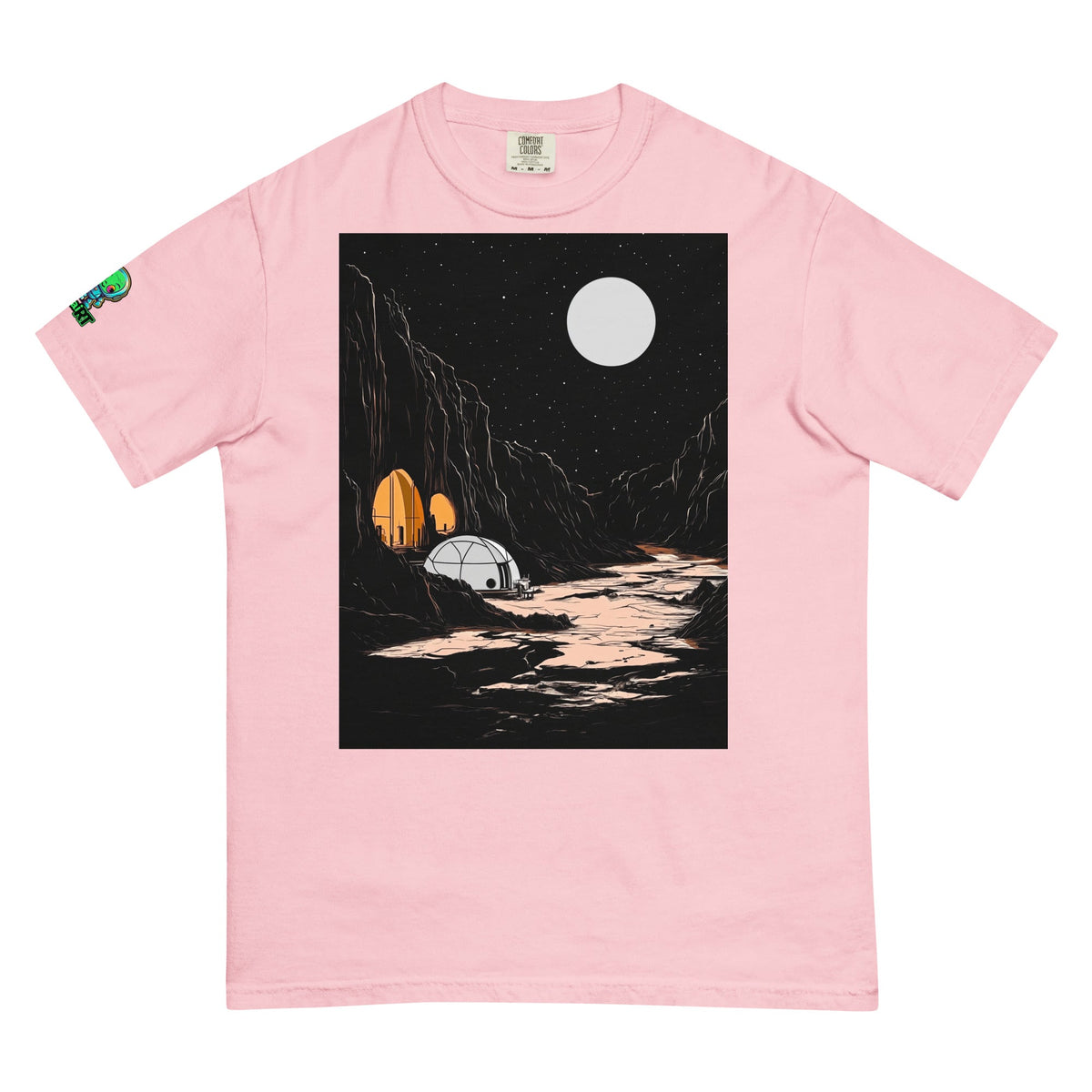 Lunar Outpost - Unisex garment - dyed heavyweight t-shirt - BBairt