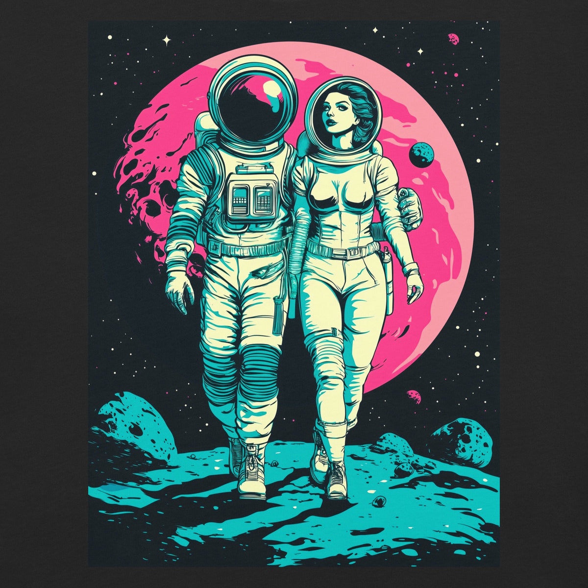Lunar Stroll - Unisex garment - dyed heavyweight t-shirt - BBairt