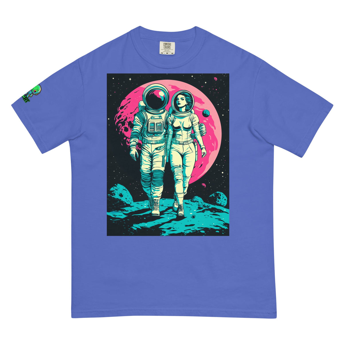 Lunar Stroll - Unisex garment - dyed heavyweight t-shirt - BBairt