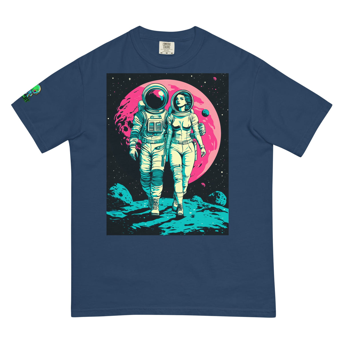 Lunar Stroll - Unisex garment - dyed heavyweight t-shirt - BBairt