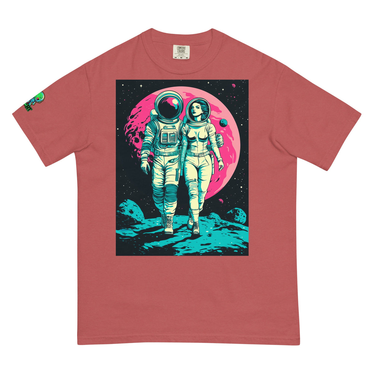 Lunar Stroll - Unisex garment - dyed heavyweight t-shirt - BBairt