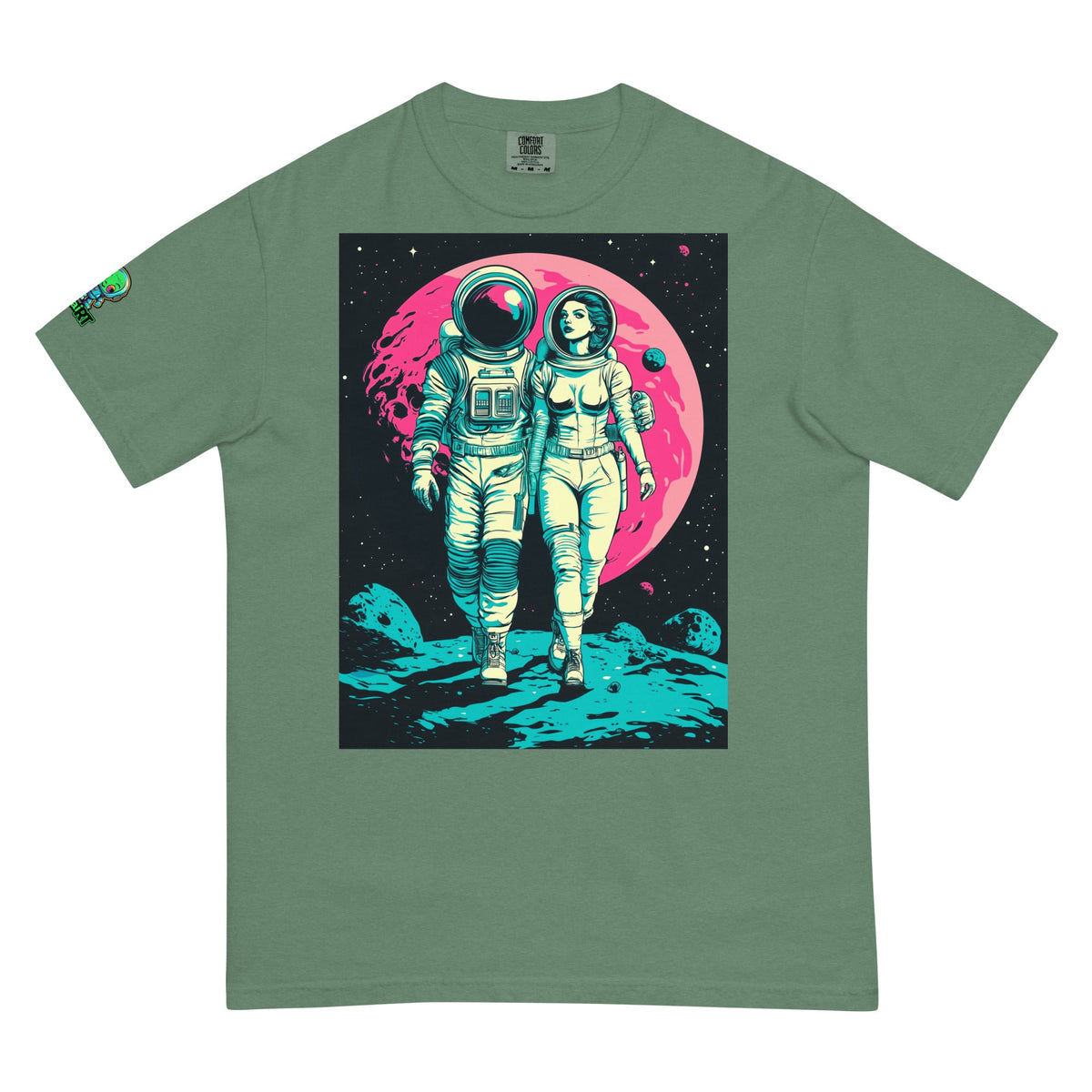 Lunar Stroll - Unisex garment - dyed heavyweight t-shirt - BBairt