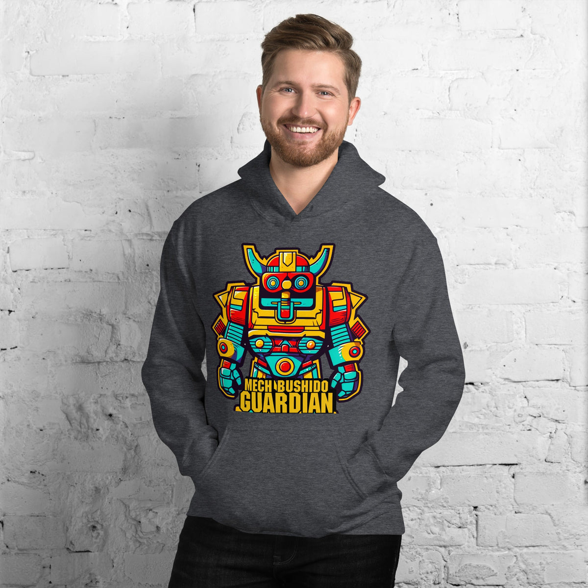 Mech Bushido Guardian - Unisex Gildan 18500 Hoodie - BBairt