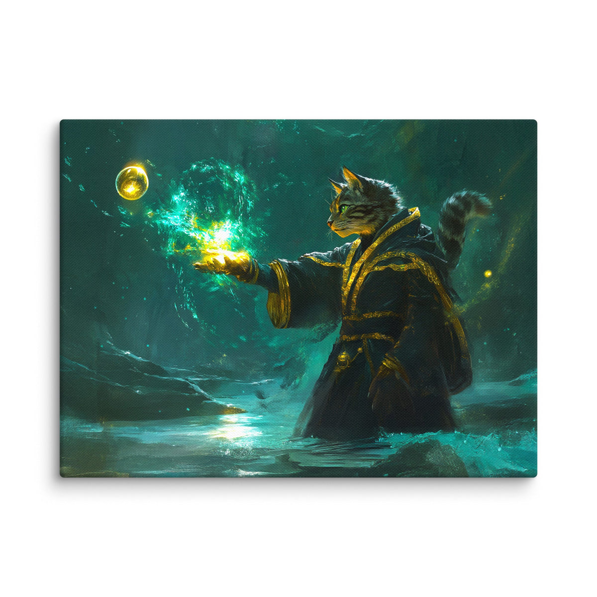 Mysticpaw the Spellcaster - Canvas Print - BBairt