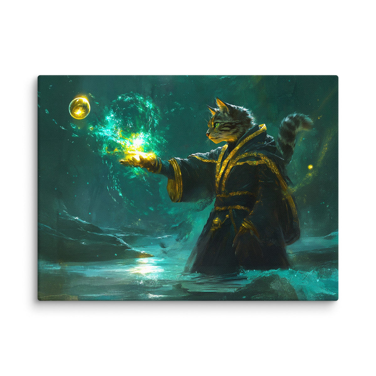 Mysticpaw the Spellcaster - Canvas Print - BBairt
