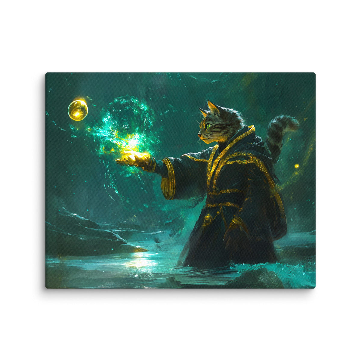 Mysticpaw the Spellcaster - Canvas Print - BBairt