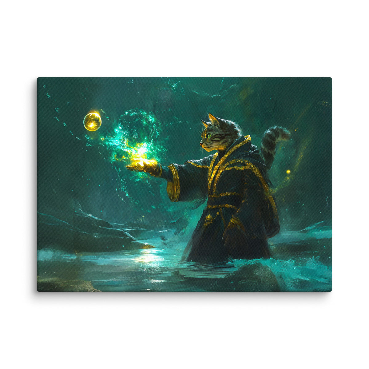 Mysticpaw the Spellcaster - Canvas Print - BBairt