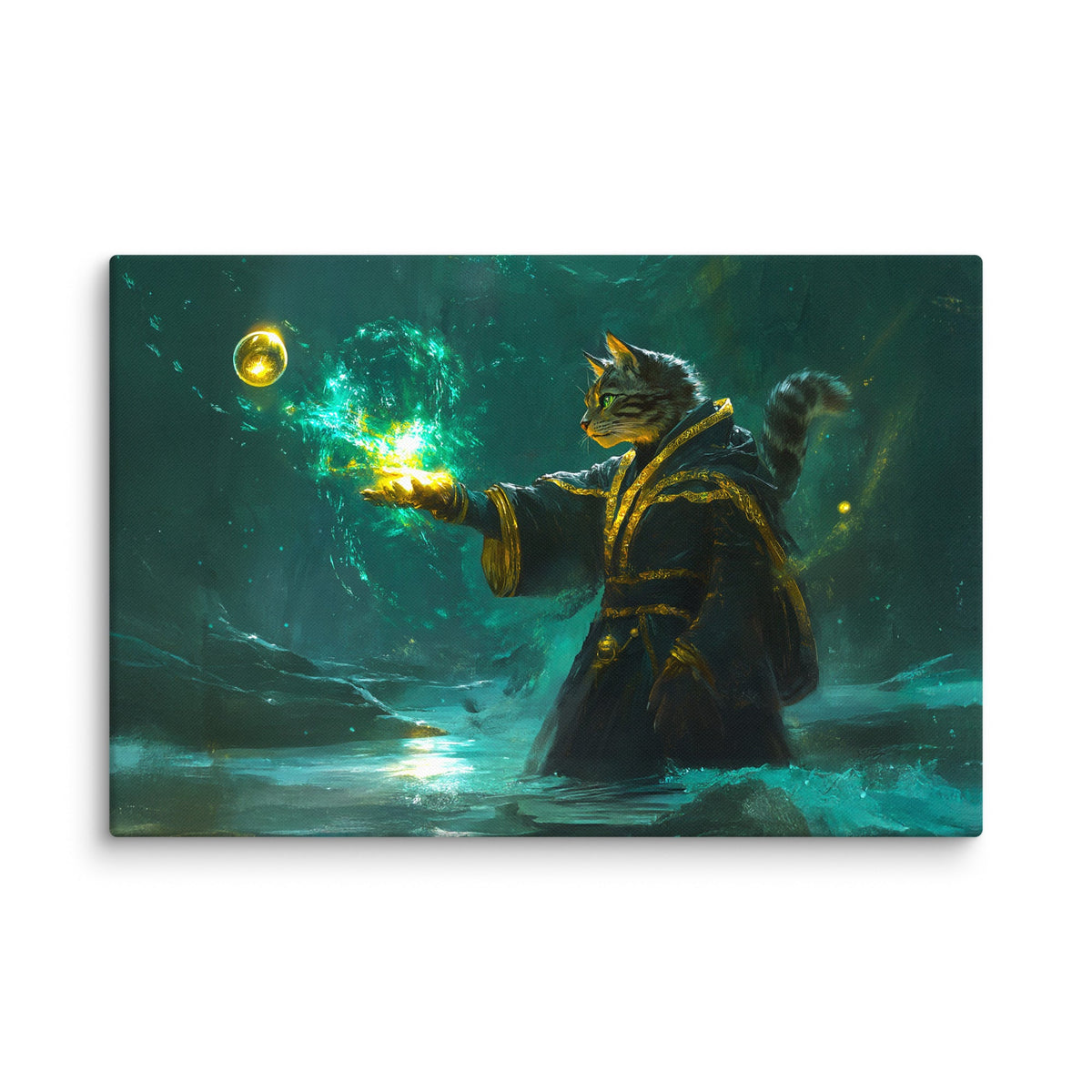 Mysticpaw the Spellcaster - Canvas Print - BBairt