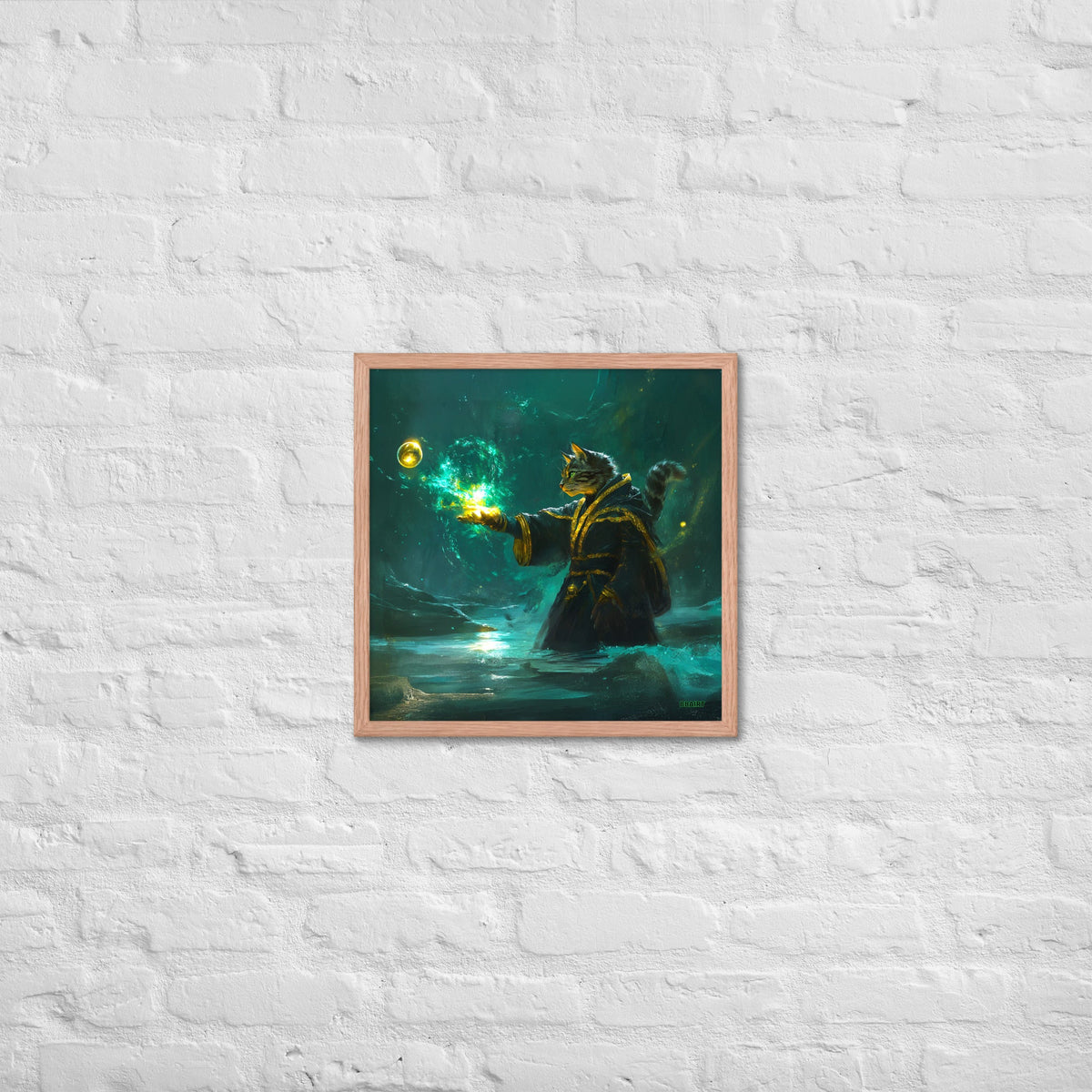 Mysticpaw the Spellcaster - Framed Matte Poster - BBairt
