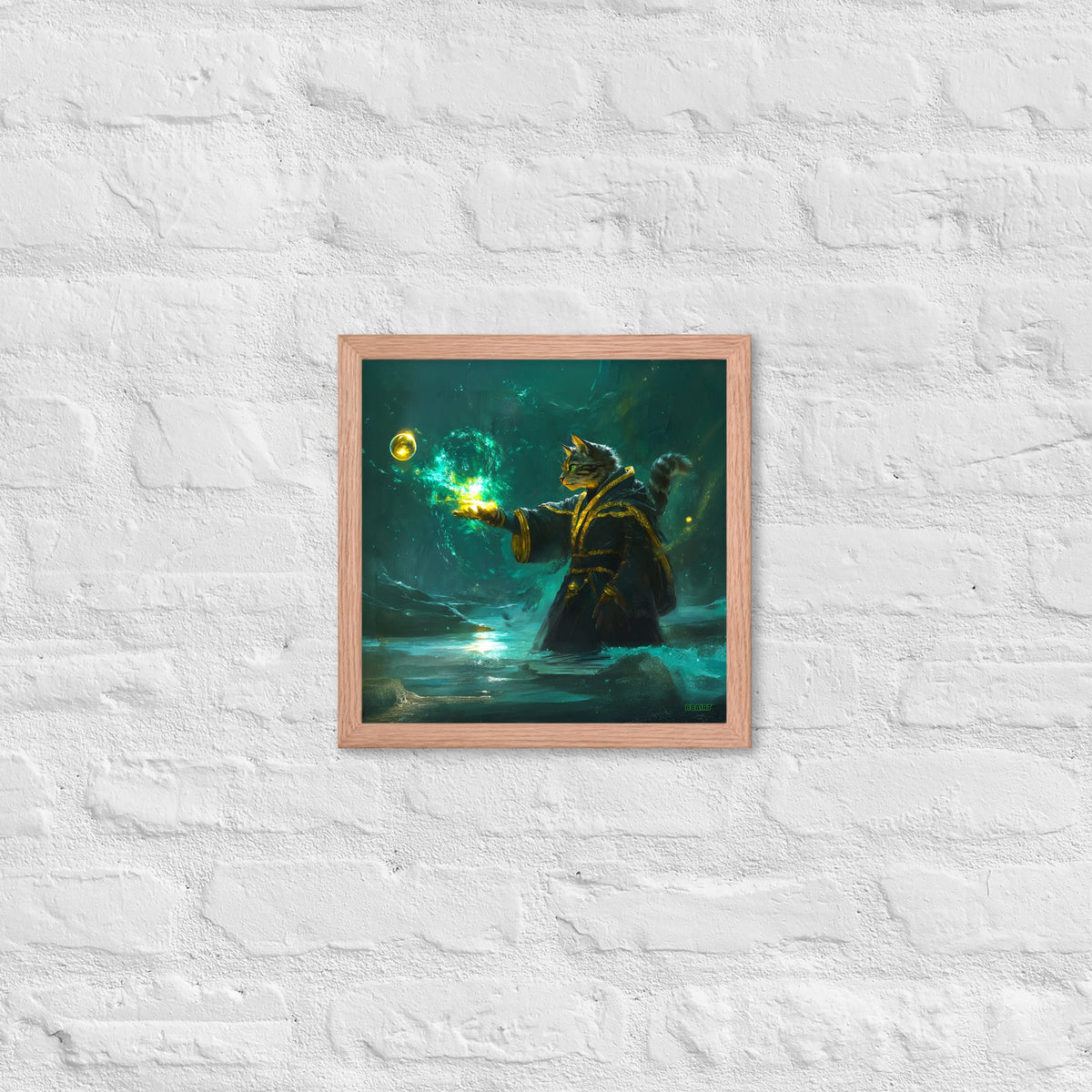 Mysticpaw the Spellcaster - Framed Matte Poster - BBairt