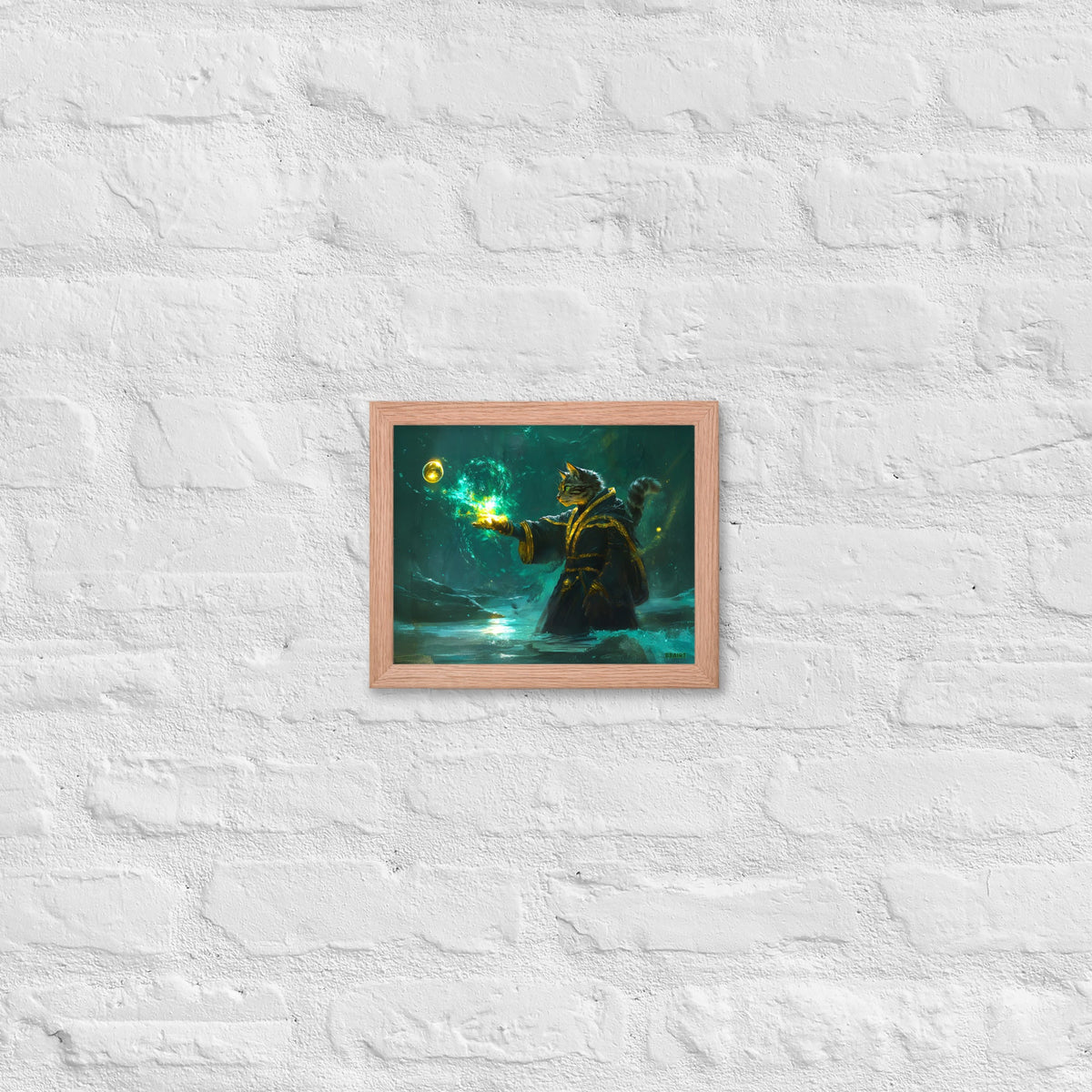 Mysticpaw the Spellcaster - Framed Matte Poster - BBairt