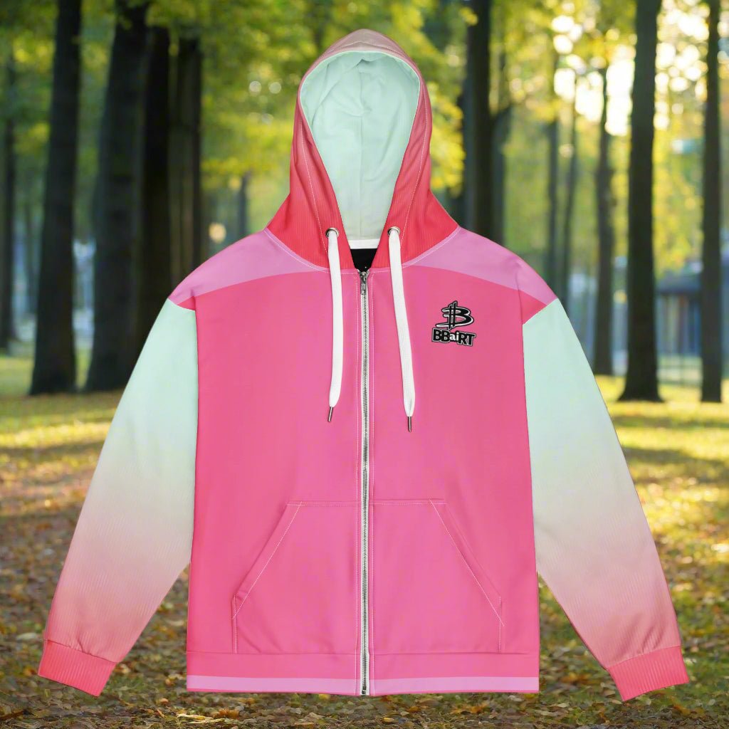 Nova the Heartbot - Unisex All - Over Print Zip Hoodie - BBairt