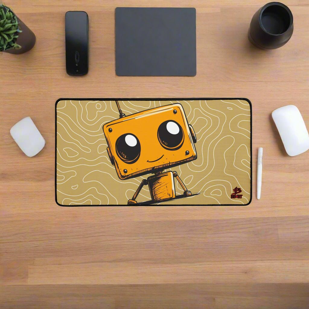 Orange Bot Buddy - Desk Mat - BBairt
