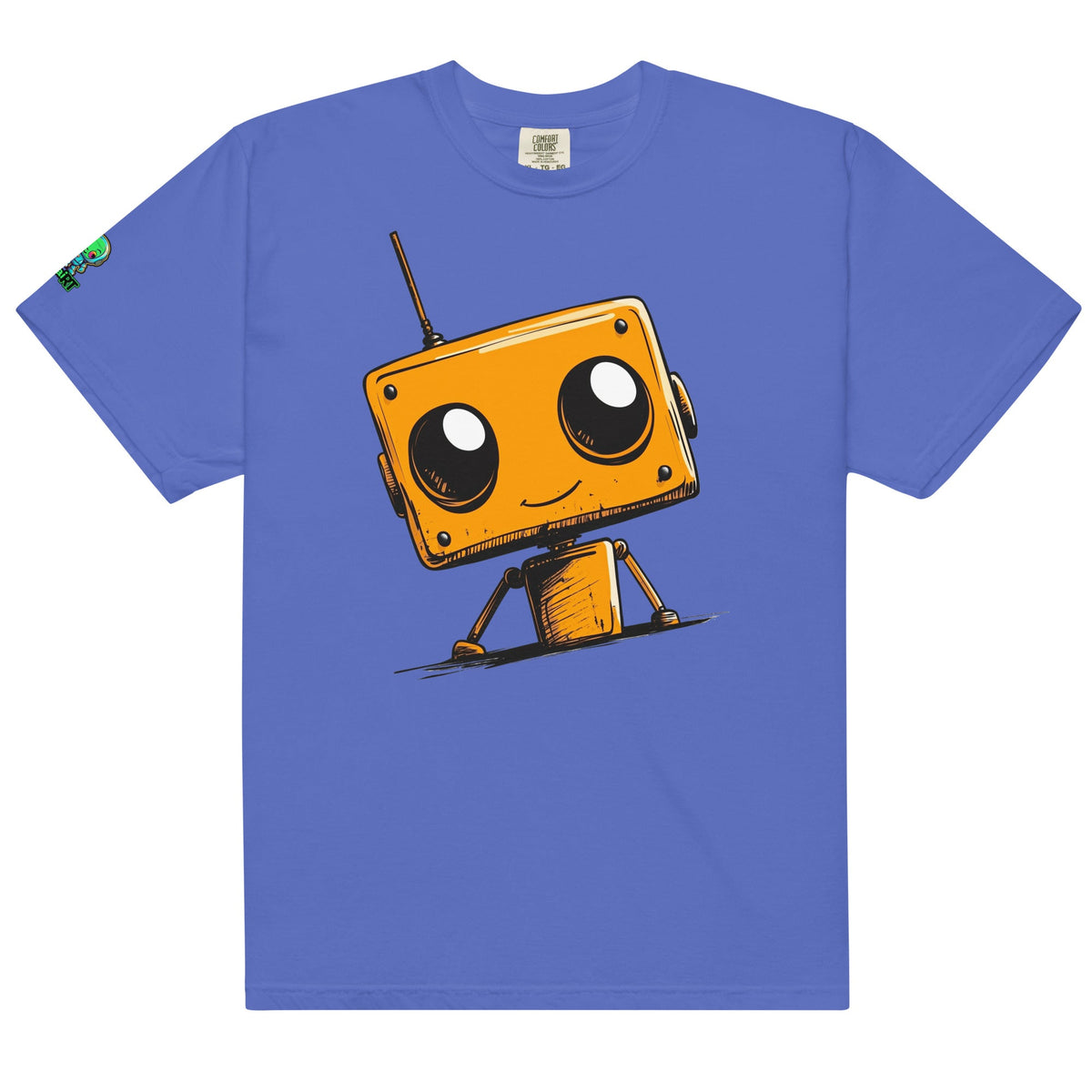 Orange Bot Buddy - Unisex garment - dyed heavyweight t-shirt - BBairt